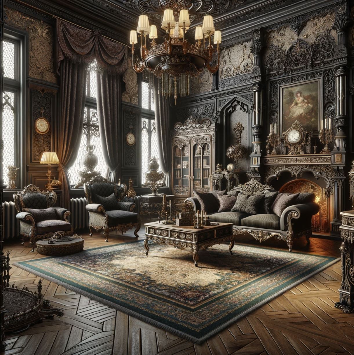 Victorian Gothic A Fusion of Elegance and Drama in Interior Design ZYYAH